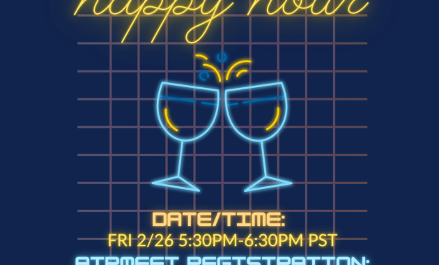 Virtual Happy Hour Flyer Template (2nd Free PSD Format) | Two Package ...