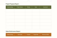 Weekly Report Template (1st Free Word Format)