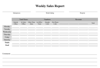 Weekly Sales Report Template – 3rd Free Printable Format