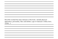 6th Grade Book Report Template (2nd Free Blank Format)