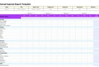 Annual Expense Report Template (2nd Free Printable Format)