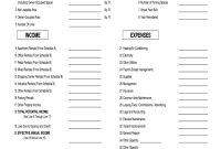 Annual Income and Expense Report Template (1st Free Statement Design)