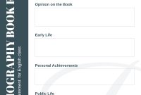 Biography Book Report Template Middle School (2nd Free Word Format)