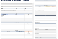 Construction Daily Activity Report Template (3rd Free Fillable Format)