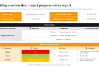 Construction Project Monthly Status Report Template (2nd Best Sample)