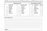 Contractor Daily Report Template (2nd Free PDF Format)