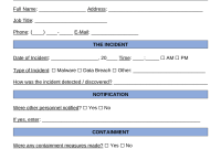 Cyber Security Incident Report Template (3rd Free Blank Format)