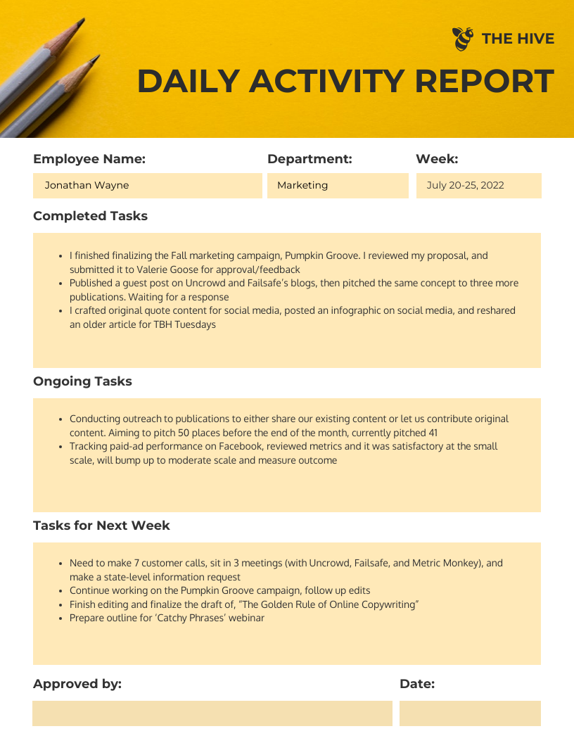Daily Activity Report Template (2nd Free Download) daily activity report template, security guard daily activity report template, daily field report template, daily field sales report template, daily observation report template, construction daily activity report template, daily activity report for business template, daily activity report format, daily activity sheet, daily activity report pdf