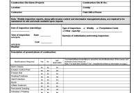 Daily Construction Inspection Report Template (3rd Free Fillable Format)