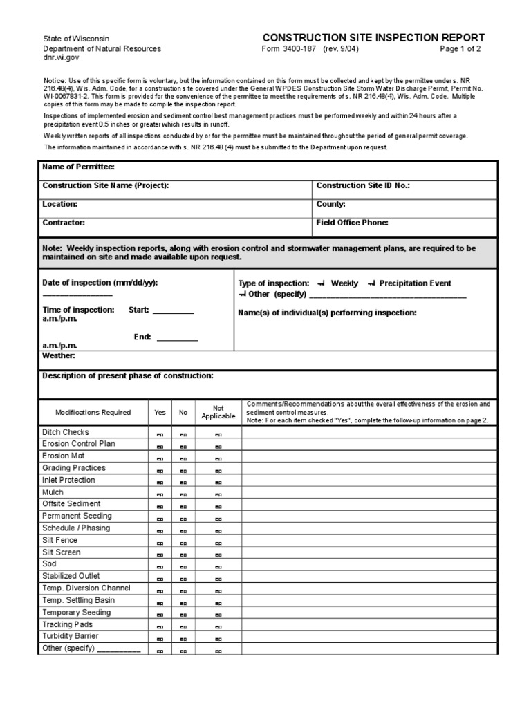 Daily Construction Inspection Report Template (3rd Free Fillable Format) contractor daily report template, contractor daily construction report template, daily construction inspection report template, daily field report template construction, construction field observation report template, construction site daily report template, construction site daily report sample pdf, free daily construction report template, contractor daily report pdf, printable contractor daily report, contractors daily report form