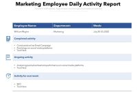 Daily Marketing Activity Report Format (1st Free PPT Design)