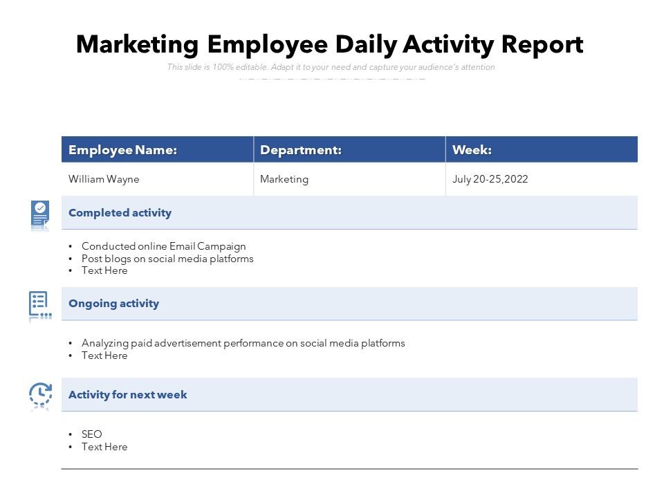 Daily Marketing Activity Report Format (1st Free PPT Design) daily marketing report template, daily work report template marketing, daily marketing activity report format, daily financial report template, daily marketing report format, marketing executive daily report format, daily marketing report sample pdf, daily report marketing