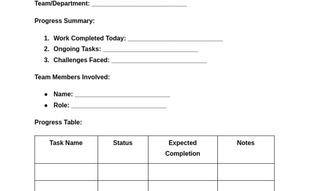 daily progress report template, daily status report template, daily work progress report template, daily construction progress report template, daily accomplishment report template, daily progress report format, free printable daily progress report, employee daily progress report template