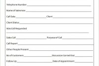 Daily Sales Call Report Template (2nd Free Fillable Format) Daily Sales Call Report Template (2nd Free Fillable Format)
