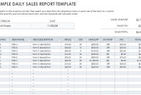 Daily Sales Report Format in Excel (2nd Free Printable Format) Daily Sales Report Format in Excel (2nd Free Printable Format)