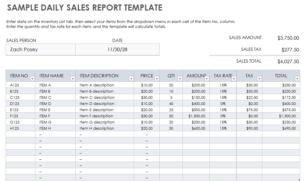 Daily Sales Report Format in Excel (2nd Free Printable Format) daily sales activity report template, daily sales call report template, daily sales tracking report template, sales daily activity report template, daily sales visit report template, daily sales visit report format, sales rep daily activity report template, sales representative daily report template, daily sales report format in excel, daily sales and expenses report template