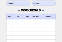 Daily Work Progress Report Template (1st Free Simple Design)