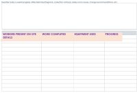 Daily Work Progress Report Template (2nd Free Simple Design)