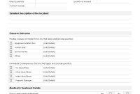 Incident At Work Report Template (1st Free Workplace Design)