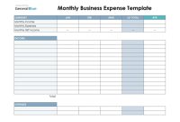 Monthly Business Expense Report Template (3rd Best Excel Format)