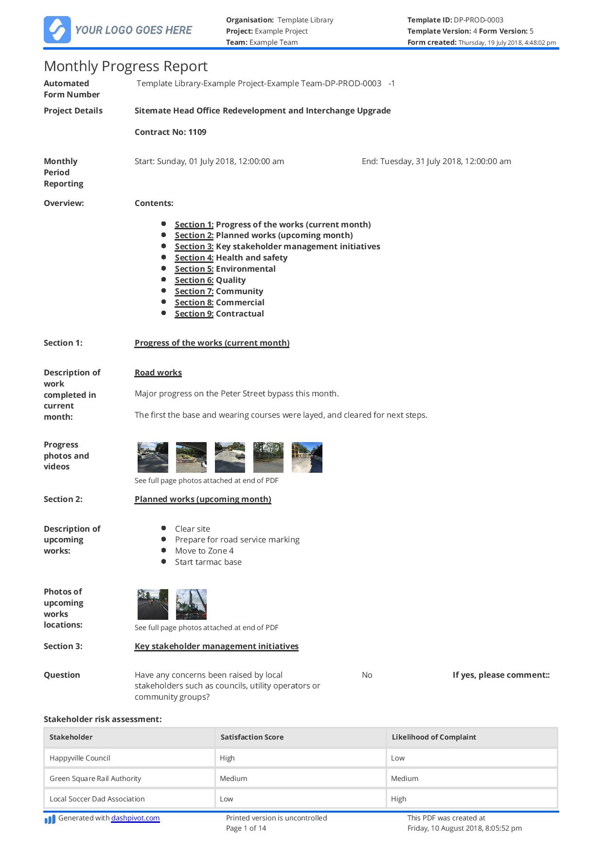 Monthly Progress Report Template - 2026 Strengthen Accountability 3 monthly progress report template, monthly construction progress report template, monthly performance report template, project monthly progress report template, monthly work report template excel, monthly work progress report template, monthly progress report format