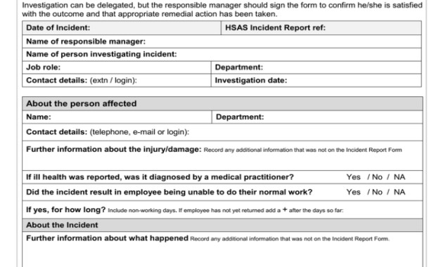 safety incident report template, workplace incident report template, safety incident investigation report template, health and safety incident report template, safety incident report form template, safety incident follow up report template, free printable incident report form