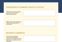 Safety Incident Report Template (2nd Best Format) Safety Incident Report Template (2nd Best Format)