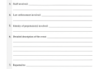 Security Guard Incident Report Template (2nd Free Printable)