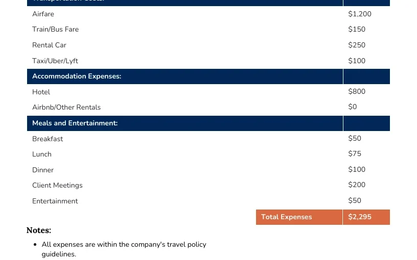 Travel Expense Report Template: 9+ Proven Formats to Track Trips 1 Travel Expense Report Template: 9+ Proven Formats to Track Trips