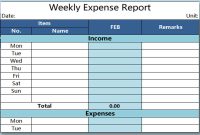 Weekly Expense Sheet Excel Template (1st Free Fillable Format)