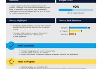 Weekly Project Status Report Template (1st Best Sample) Weekly Project Status Report Template (1st Best Sample)
