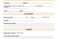 Workplace Incident Report Form Template (1st Free Printable)