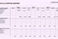 Yearly Expense Report Template (1st Free Excel Format)