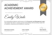 Academic Achievement Award Certificate Template (1st Free Customizable Format) Academic Achievement Award Certificate Template (1st Free Customizable Format)
