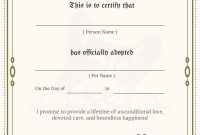 Adoption Certificate Template (2nd Free New Design) Adoption Certificate Template (2nd Free New Design)
