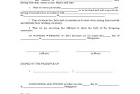 Affidavit Form for Marriage Certificate Template (2nd Free Printable Format)