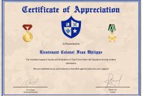Army Certificate of Appreciation Template (1st Best Military Design)