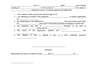 Birth Certificate Affidavit Template (2nd Free PDF Format) Birth Certificate Affidavit Template (2nd Free PDF Format)