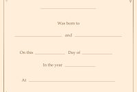 Birth Certificate Template (1st Best Design) Birth Certificate Template (1st Best Design)