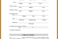 Birth Certificate Translation Template (2nd Free Printable Format) Birth Certificate Translation Template (2nd Free Printable Format)