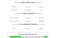 Birth Certificate Translation to Spanish Template (2nd Free Word Format) Birth Certificate Translation to Spanish Template (2nd Free Word Format)