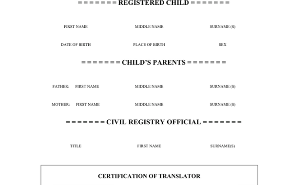 birth certificate translation template, birth certificate translation from russian to english template, birth certificate translation to spanish template, certificate of birth translation template, birth certificate translation template uscis, translation of mexican birth certificate to english template, certificate of birth template, birth certificate template