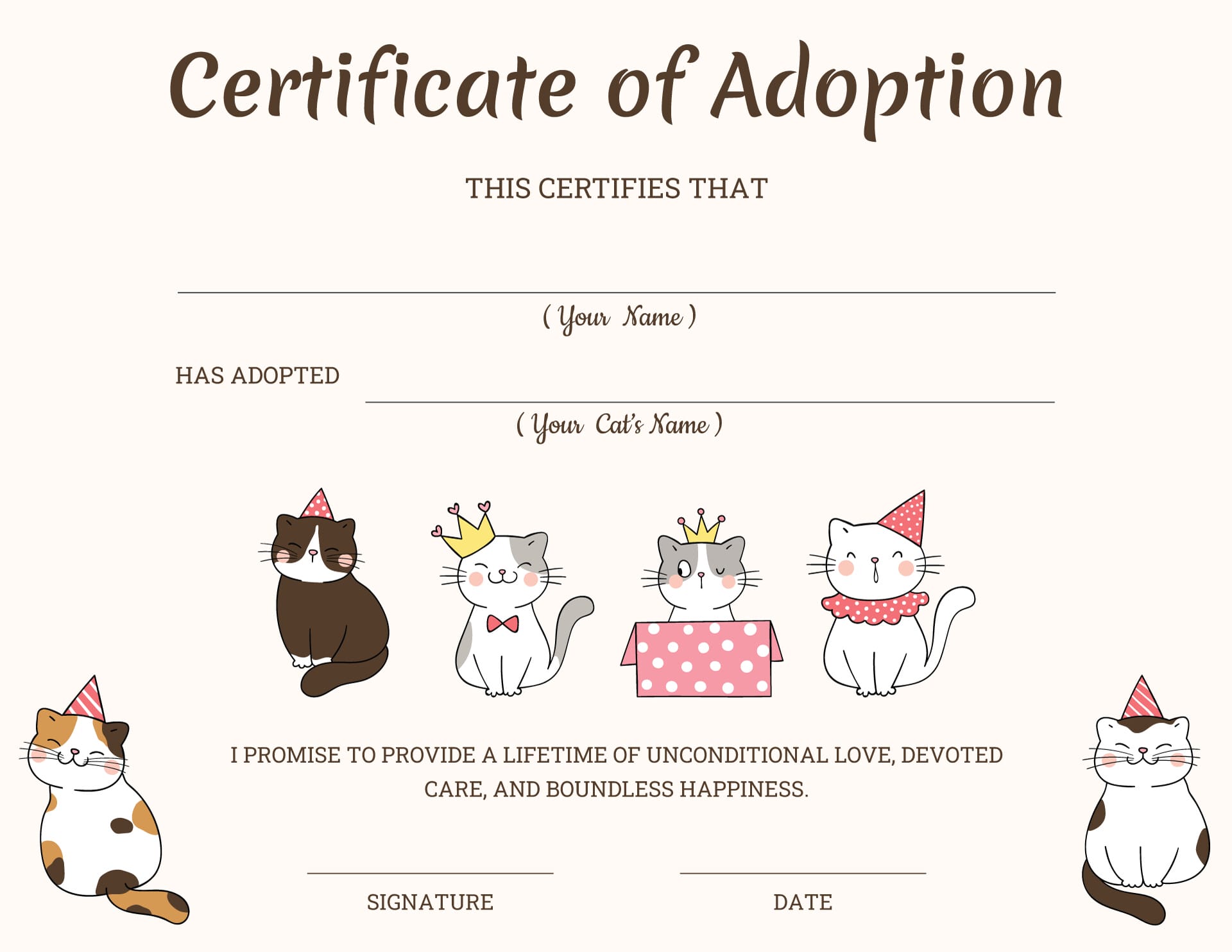Animal Adoption Certificate Template (9+ Best Designs) 3 animal adoption certificate template, free printable animal adoption certificate, animal adoption certificate printable, pet adoption certificate template, pet rock adoption certificate template, cat adoption certificate template, dog adoption certificate template, cat adoption certificate free printable, animal adoption form template