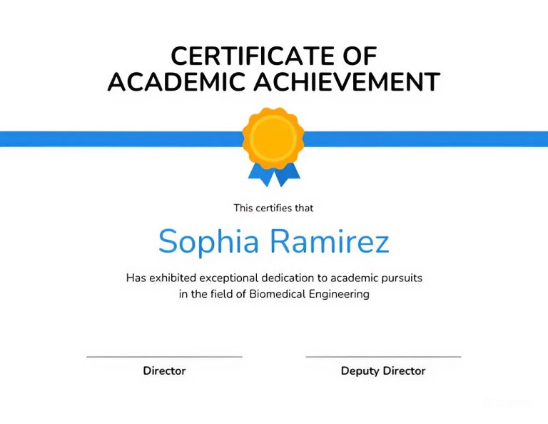 Certificate of Academic Achievement Template (2nd Free Printable Format ...