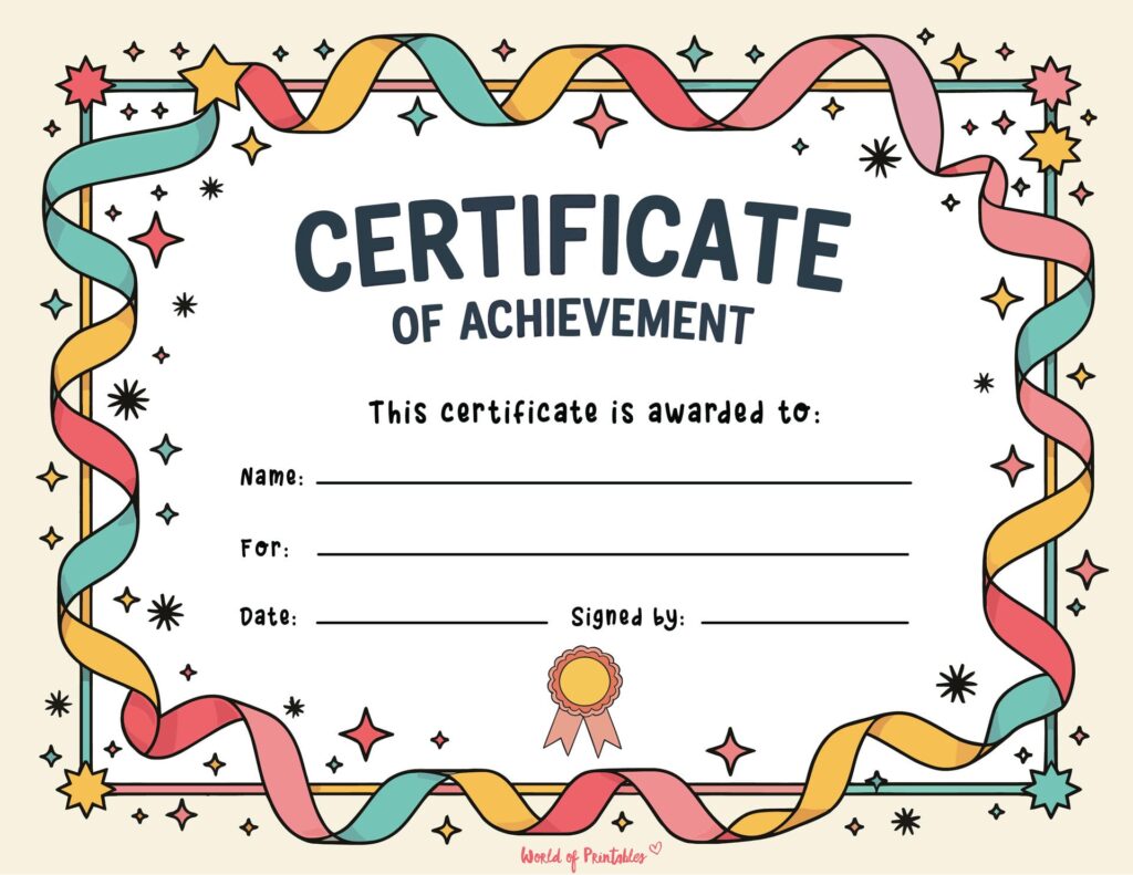 Academic Achievement Certificate Template: 8+ Inspiring Award Designs 4 certificate of academic achievement template, academic achievement certificate template, certificate of achievement for students template, academic achievement award certificate template, certificate of achievement template for kindergarten, preschool certificate of achievement template, certificate of achievement template printable, free printable academic certificate template