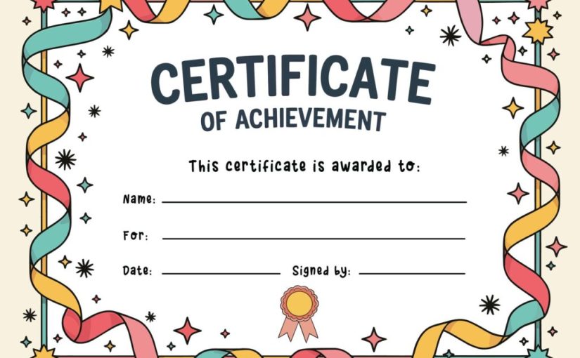 Certificate of Achievement for Students Template: 100% Printable Award Designs 1 Certificate of Achievement for Students Template: 100% Printable Award Designs