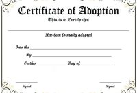 Certificate of Adoption Template (2nd Free Fillable Format) Certificate of Adoption Template (2nd Free Fillable Format)