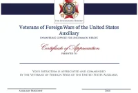 Certificate of Appreciation United States Veteran (2nd Free Design Example)