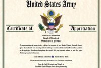 Certificate of Appreciation United States Veteran (3rd Free Design Example)