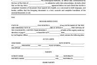 Certificate of Birth Translation Template (2nd Free Word Format) Certificate of Birth Translation Template (2nd Free Word Format)
